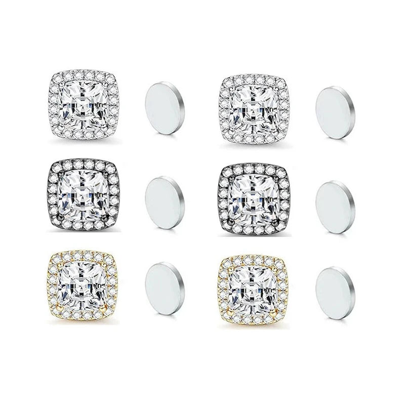 Magnetic Clip-On Earrings for Women Men No Piercing Fashion Jewelry - Multiple Colors