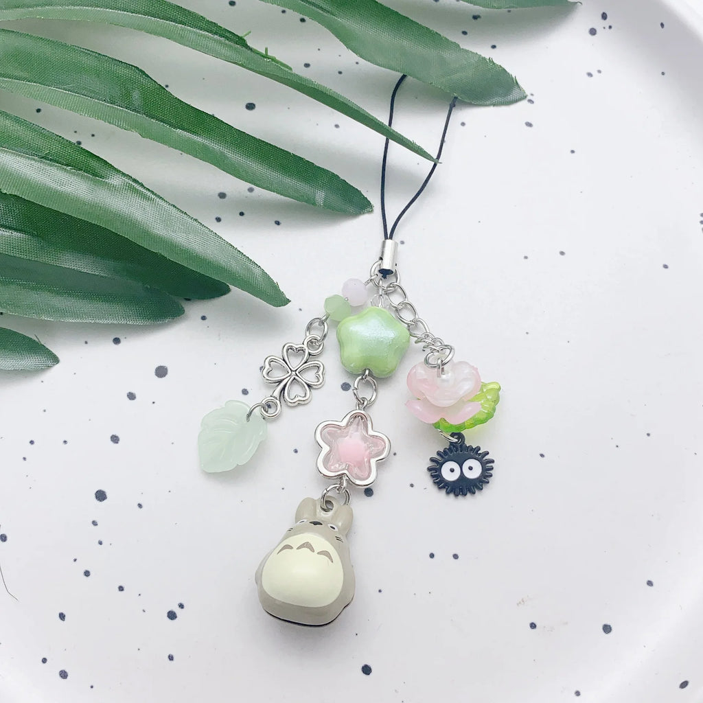 Y2K Handmade Beaded Cat Lanyard Phone Pendant Bag Charm Keychain for Girls