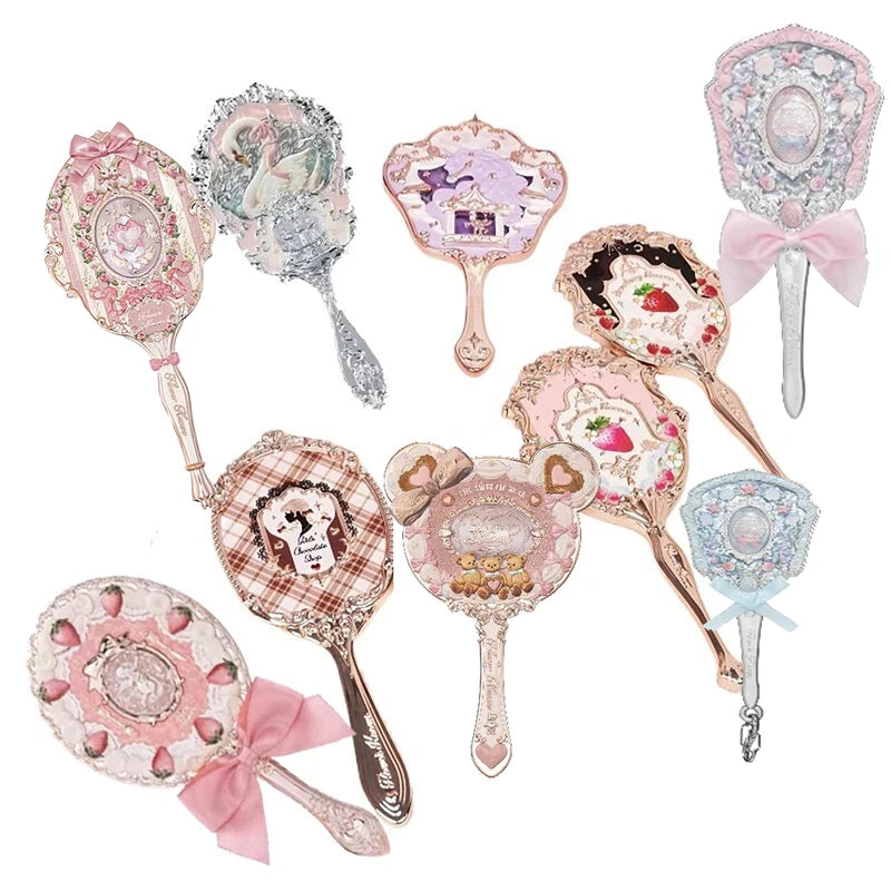 Flower Knows Hand Mirror Mermaid Design Limited White Blue Pink Fairy Mirror Handheld Cosmetic Mirror