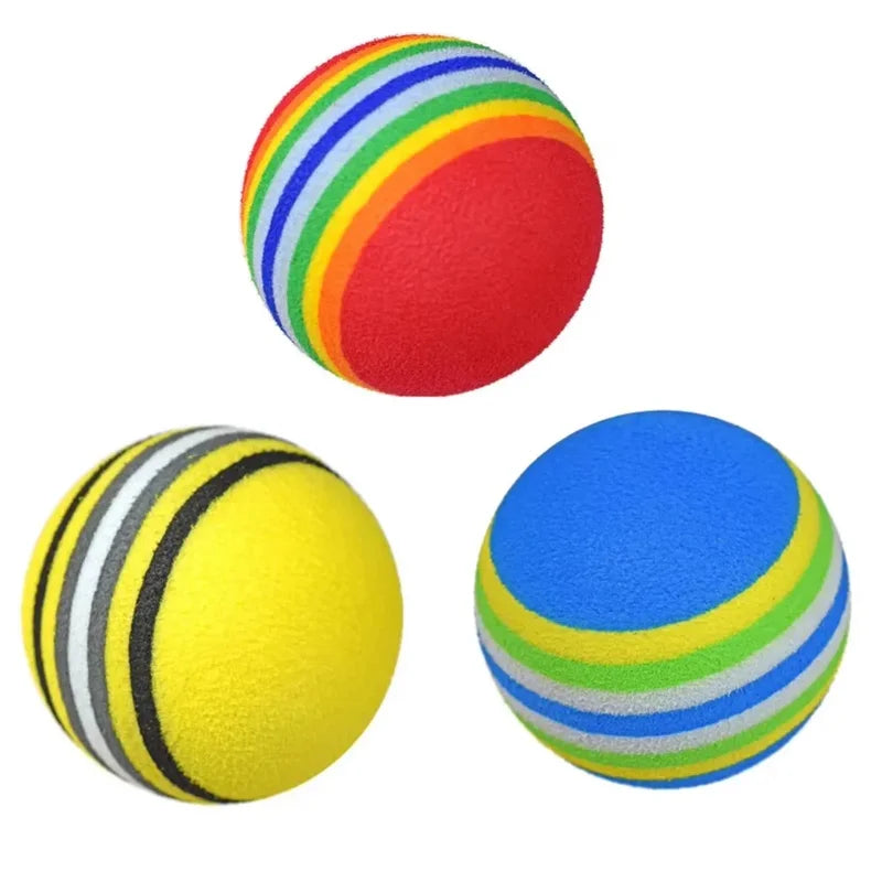 Golf Sponge Soft Rainbow Balls 10pcs Set - Swing Training Foam Balls