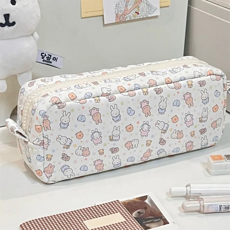 Miffy Kawaii Large Capacity Stationery Pencil Case Makeup Bag - Cute Gift Toy