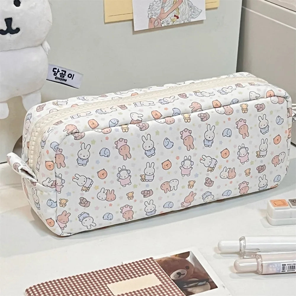 Miffy Kawaii Large Capacity Stationery Pencil Case Makeup Bag - Cute Gift Toy