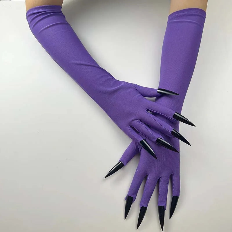 Halloween Ghost Claw Gloves Long Nail Costume Accessory for Stage and Party