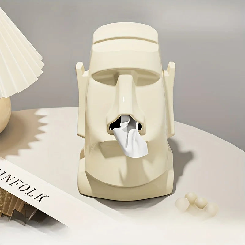Creative Stone Figure Paper Towel Holder for Living Room & Bedroom Decor