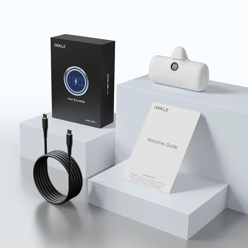 Mini 5000mAh Fast Charging Power Bank with Digital Display - Portable Ultra-Fast Power Supply