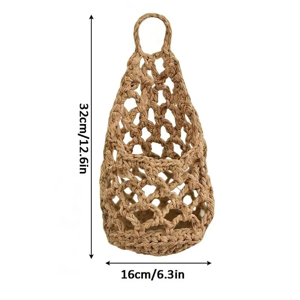 Handwoven Pineapple Shape Macrame Plant Hanger for Indoor and Outdoor Decor