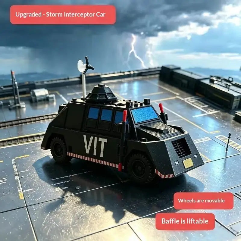 Delt Stor TIV2 Tornado Interceptor Vehicle Model - Movable & Liftable Toy Truck