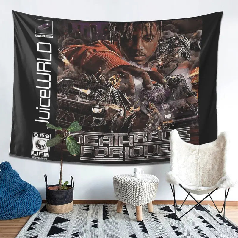 Death Race Love Wall Tapestry - Aesthetic Wall Art for Living Room & Bedroom