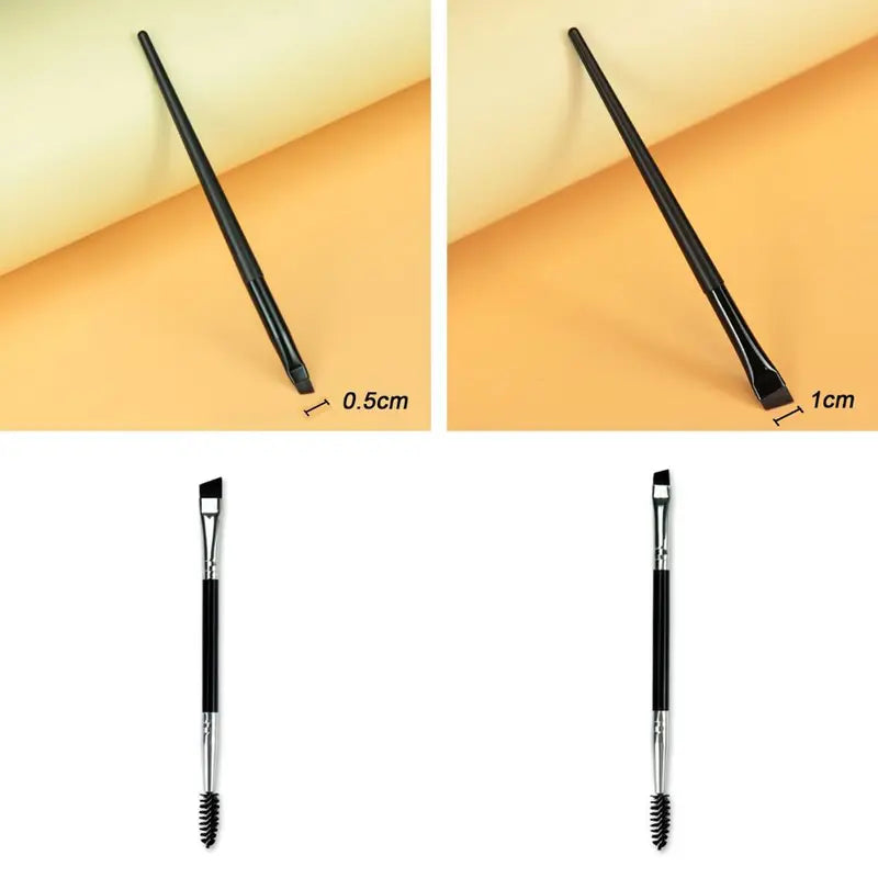 Angled Eyeliner & Brow Makeup Brush - Fine Flat Eye & Eyebrow Tool