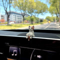 Mini Sleeping Cat Car Ornament - Cute Resin Landscape Model for Car Interior & Desk Decor