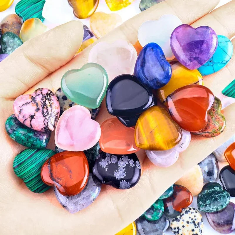 Heart Shape Natural Crystal Gravel Set for Home Decor and Healing - 10/20/30PCS