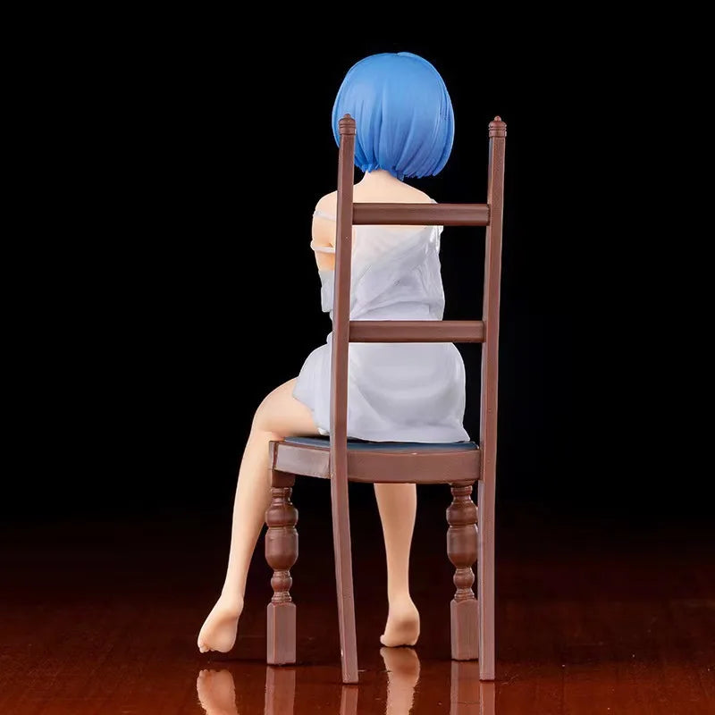 Re:Zero Rem Ram Sitting on Chair PVC Action Figure Collectible Anime Toy