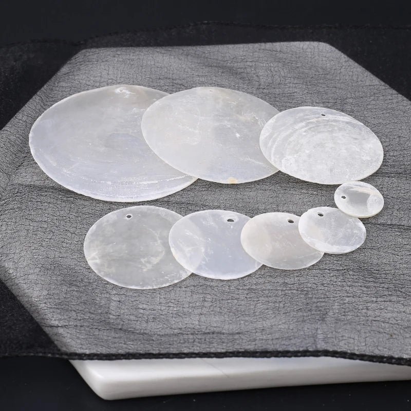 Natural Shell Beads Round Beading Spacer Jewelry Making Supplies - 100pcs