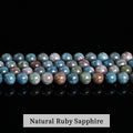 Natural Stone Ruby Sapphire Bead Round Loose Spacer 6-10mm Jewelry Making