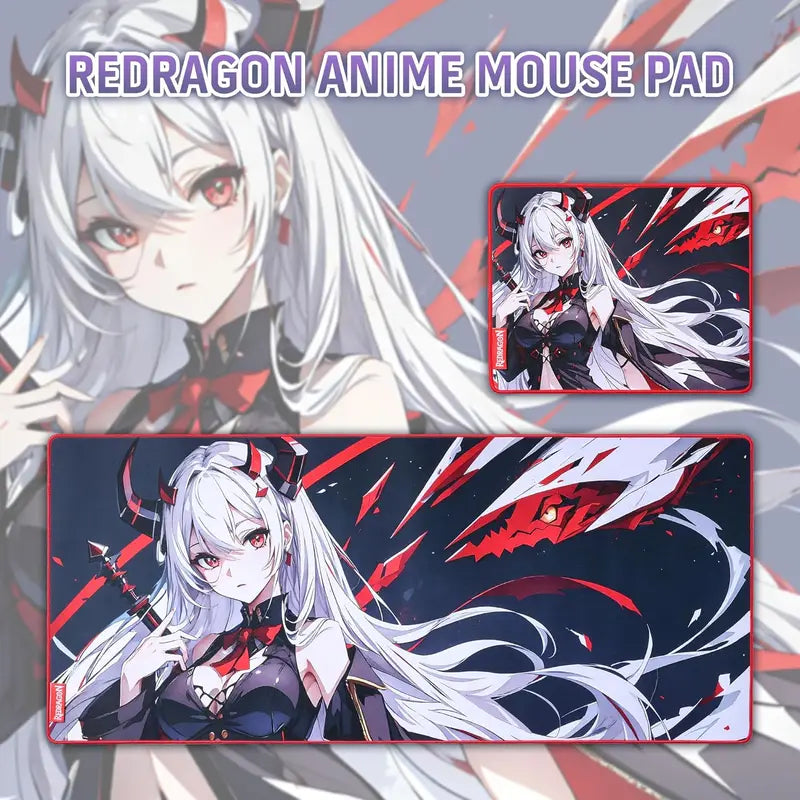 Gaming Mouse Pad Large & Small Sizes - Smooth Lycra Surface, Non-Slip Rubber Base