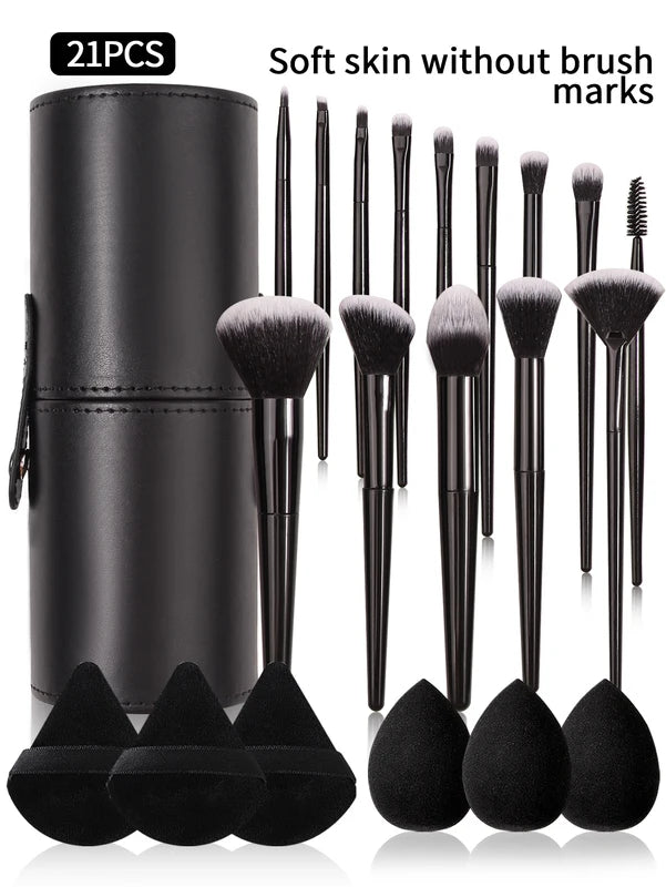 Professional Makeup Brush Set with Soft Detail, Blush, Foundation, Concealer & Eye Brushes