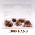 Premade Volume Lash Extensions - Brown PBT Fans, C/D Curl, 8-15mm Length
