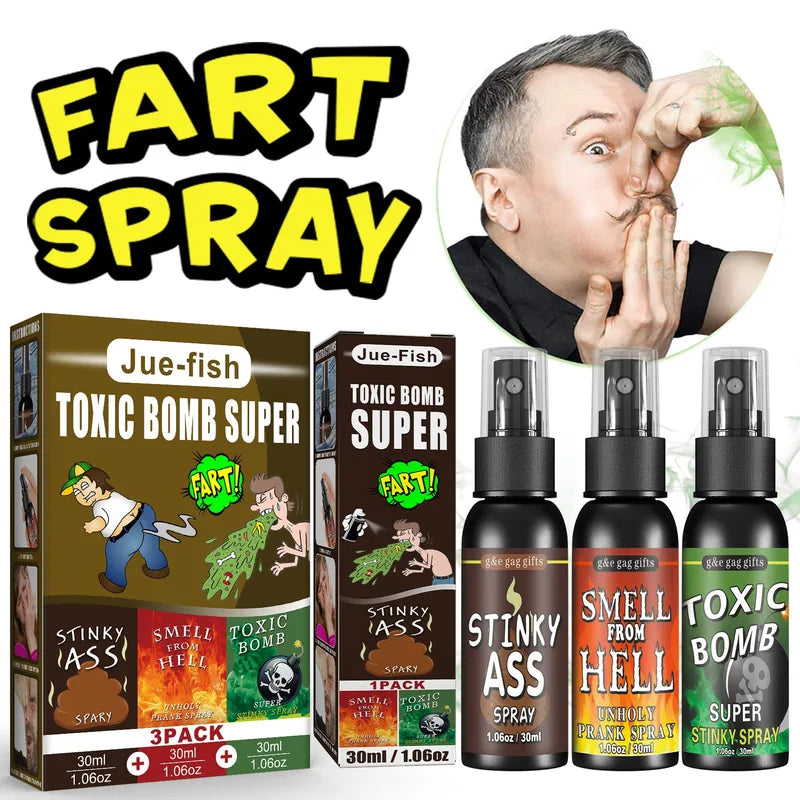 Funny Fart Spray Liquid Gag Prank Toy - 30ml Smelly Gas Stink Bombs