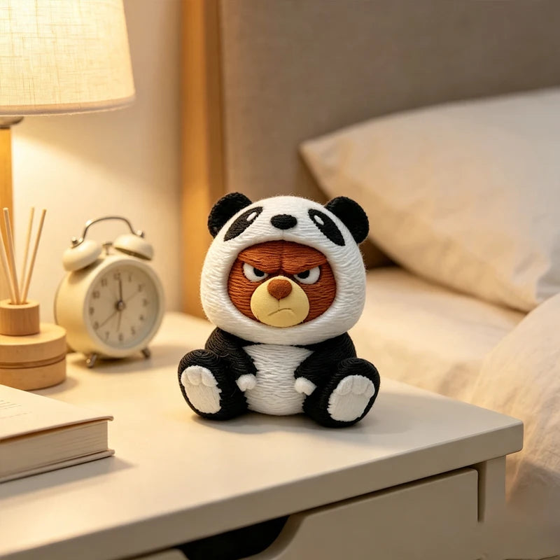 3D Bear Panda Jacket Collectible Figurine Home & Car Decor