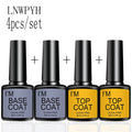Clear Gel Nail Polish Kit - Base & Top Coat Set for Semi-Permanent Manicure