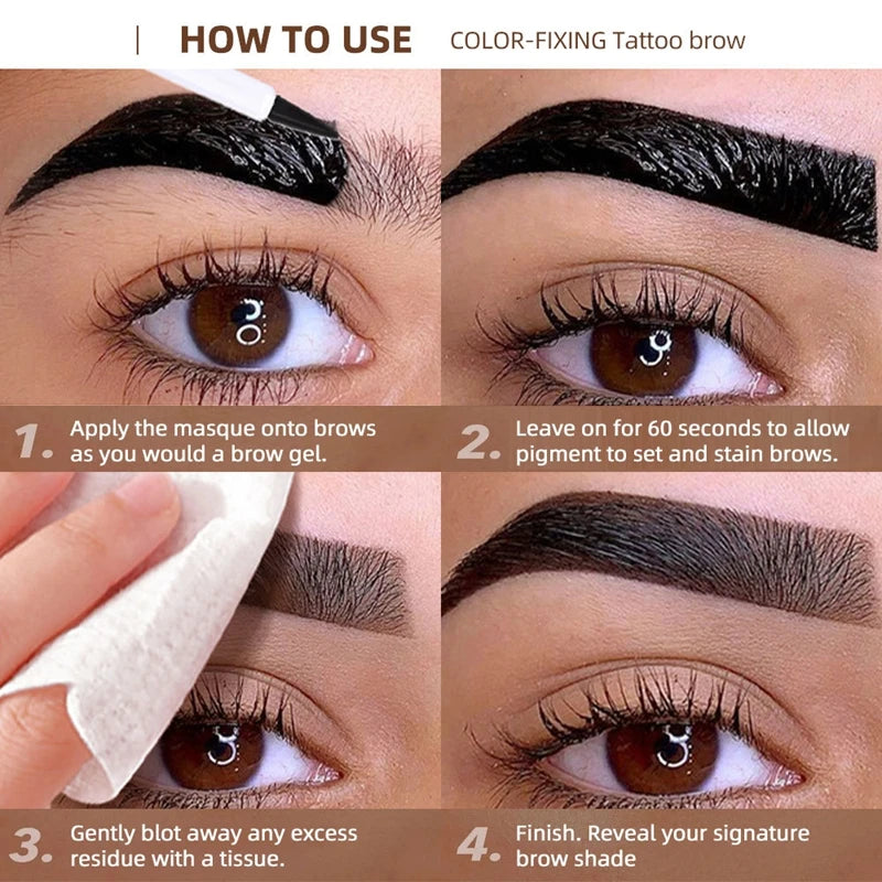 Long-Lasting Waterproof Eyebrow Gel - Smudge-Proof, Sweat-Resistant, Easy Peel Off