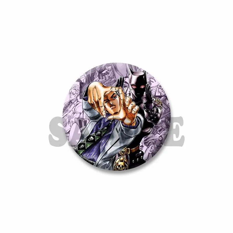 Lapel Pins Cartoon Characters Jotaro Kujo & Joseph Joestar Button Badges Jewelry Accessories