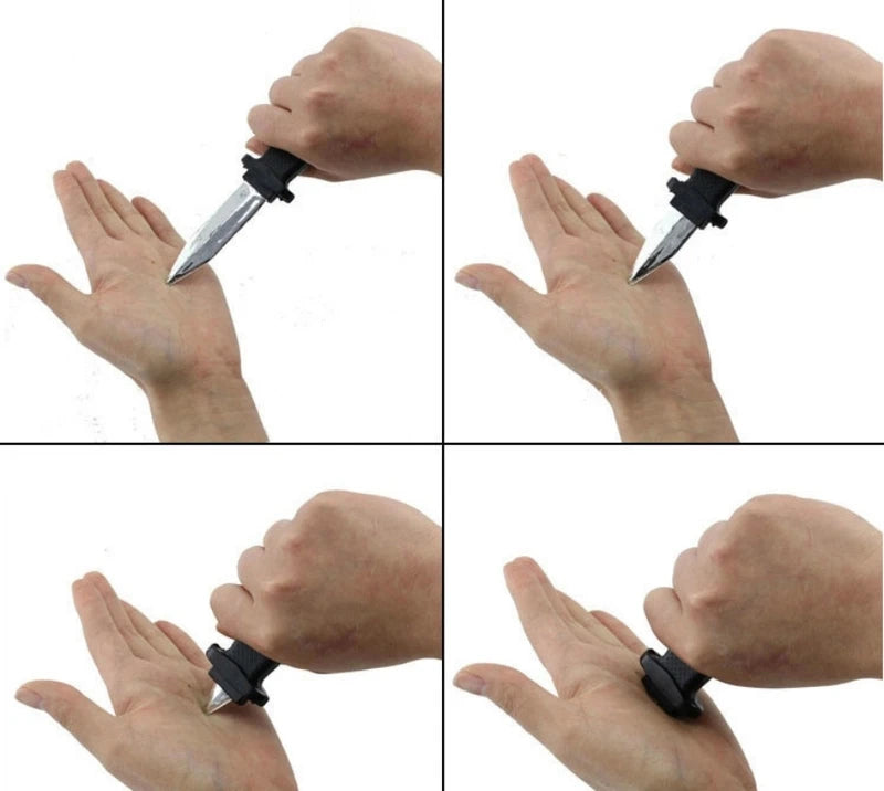 Retractable Toy Dagger Trick Prop for Pranks and Play - Sliding Leaf Design