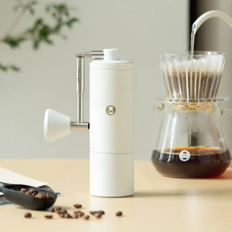 Manual Coffee Grinder for Espresso and Pour-Over, Adjustable Steel Burr, Portable