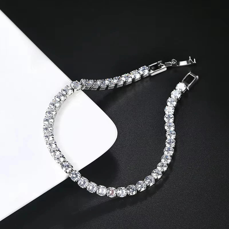 Luxury Gold and Silver Color Princess Bracelet Bangle for Women - Anniversary Gift Jewelry