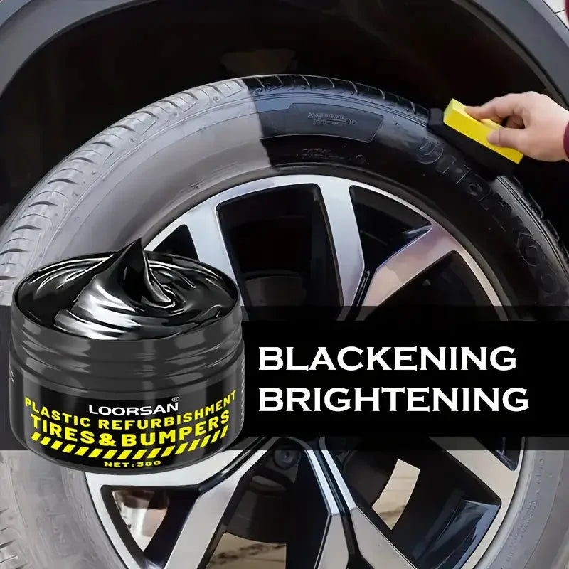 Car Interior & Tire Shine Wax - Restores Blackness & Long-Term Protection