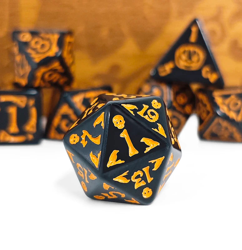 Halloween Dice Set 7pcs for DND RPG Tabletop Games D20 D12 D10 D8 D6 D4 Accessories