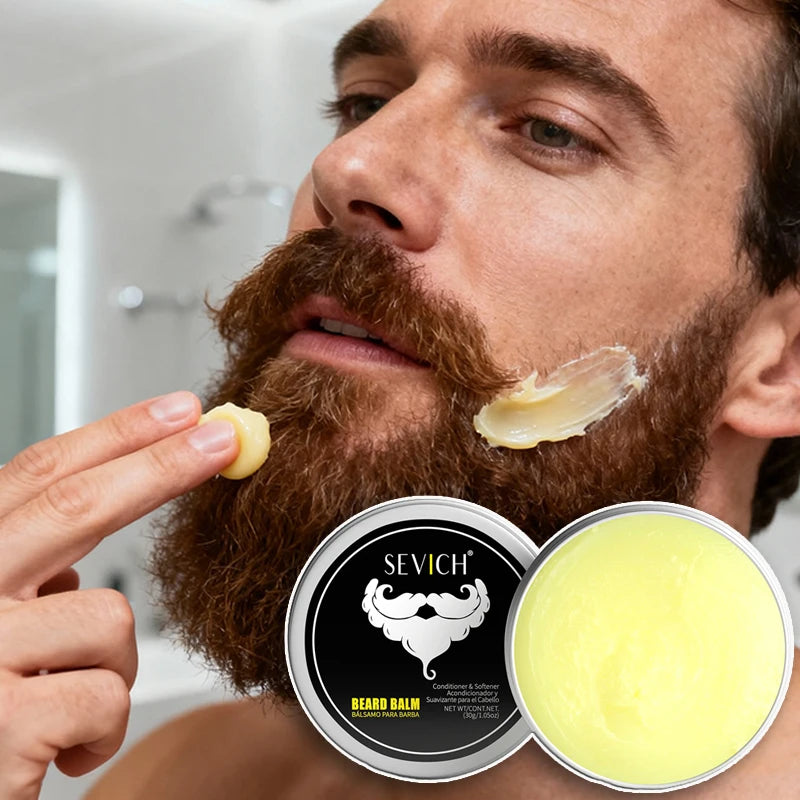 Beard Balm Wax Natural Styling Moisturizing Reduce Frizz Beard Cream - 30g