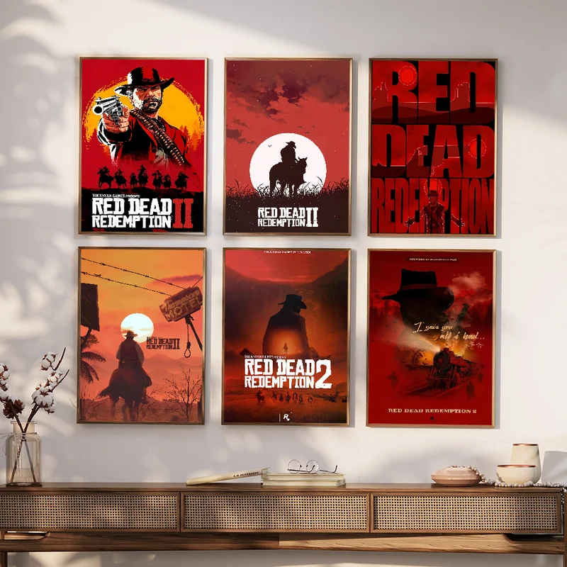 Game Poster Set Waterproof Wall Art for Living Room Bar Cafe Decoration