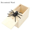 Halloween Prank Wooden Scare Box Trick Spider Hidden Surprise Toy