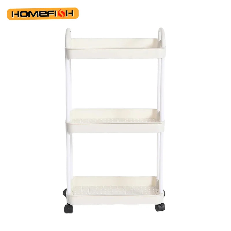 Multi-Layer Mobile Storage Cart with Wheels for Kitchen Bathroom Bedroom