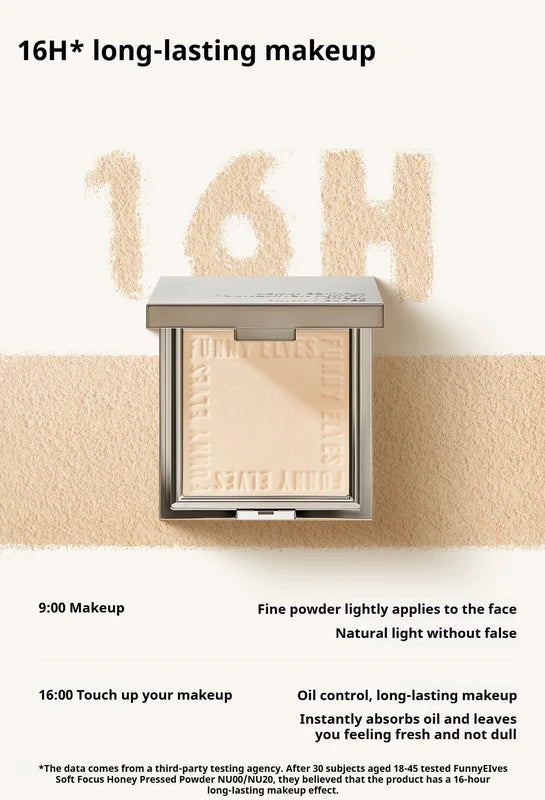 Matte Finish Pressed Powder with Oil Control - Longlasting Waterproof Concealer