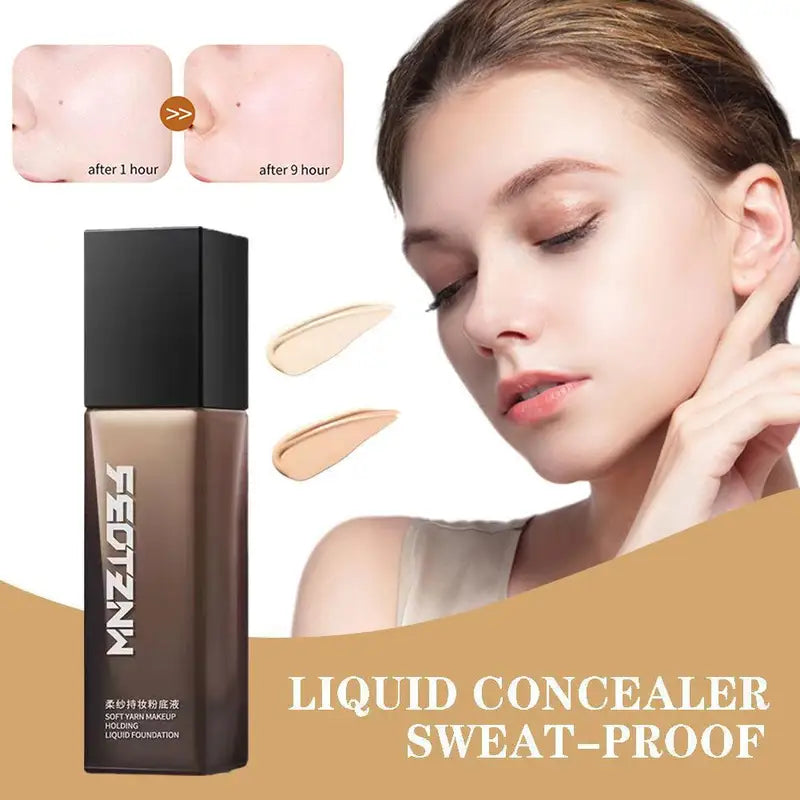 Liquid Foundation with Matte Finish & Waterproof Concealer - Light & Natural Shades