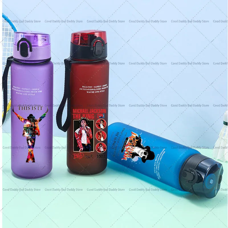 Kids Water Bottle with Michael Jackson Design Portable Outdoor Sports Hydration