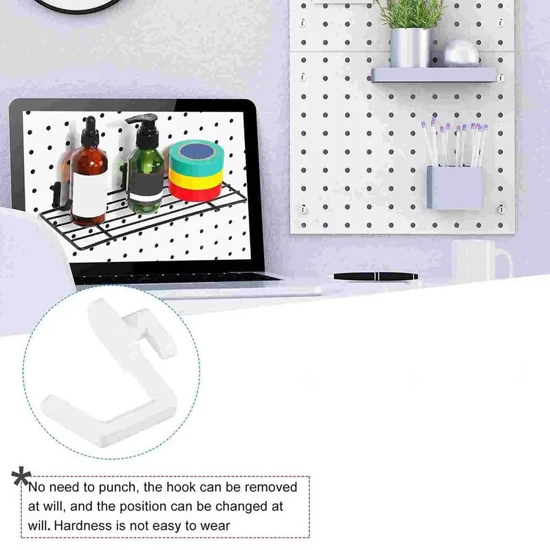 10-Pack Pegboard Hooks Wall Mount Organizer Tool Storage Racks