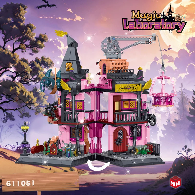 Halloween Gift Magic Laboratory Building Blocks Set for Kids - Architecture Puzzles & Models