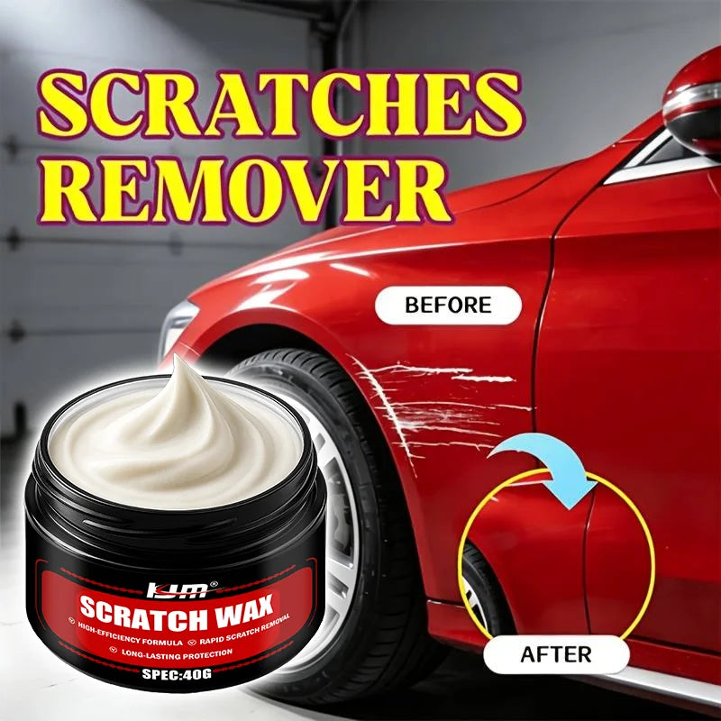 Car Scratch Remover Wax Kit - Auto Body Polish & Swirl Mark Cleaner, 40g