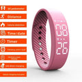 Unisex Digital Sport Watch Waterproof Silent Vibration Alarm Pedometer