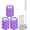Disposable Toilet Brush Replacement Head Kit with Auto Lid Opener & Long Handle