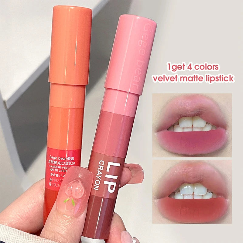 Matte Velvet Long-Lasting Lipstick Waterproof Non-Stick Lipstick for Women