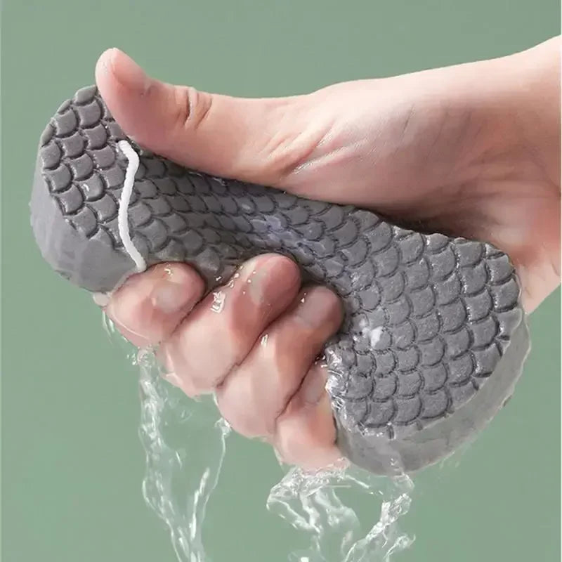 3D Exfoliating Bath Sponge Set with Soft Body Scrubber for Gentle Cleansing