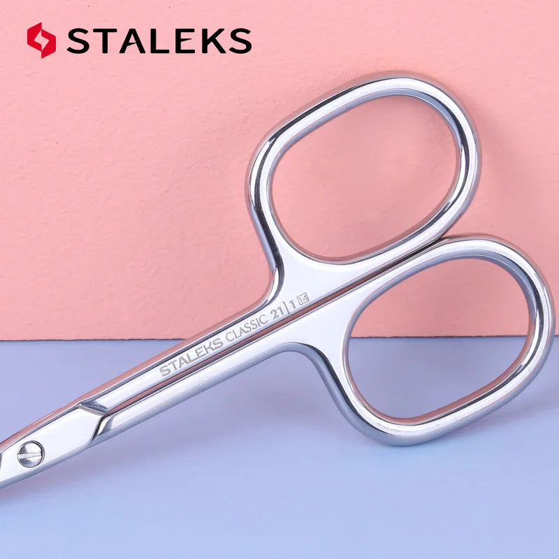 Stainless Steel Eyebrow and Nail Cuticle Scissors - Manicure and Makeup Tool