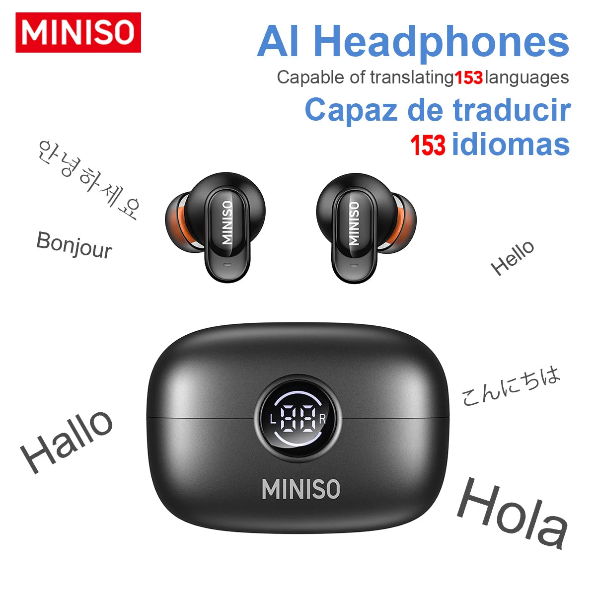Wireless Bluetooth Earbuds In-Ear Headphones IPX5 Waterproof with Touch Control