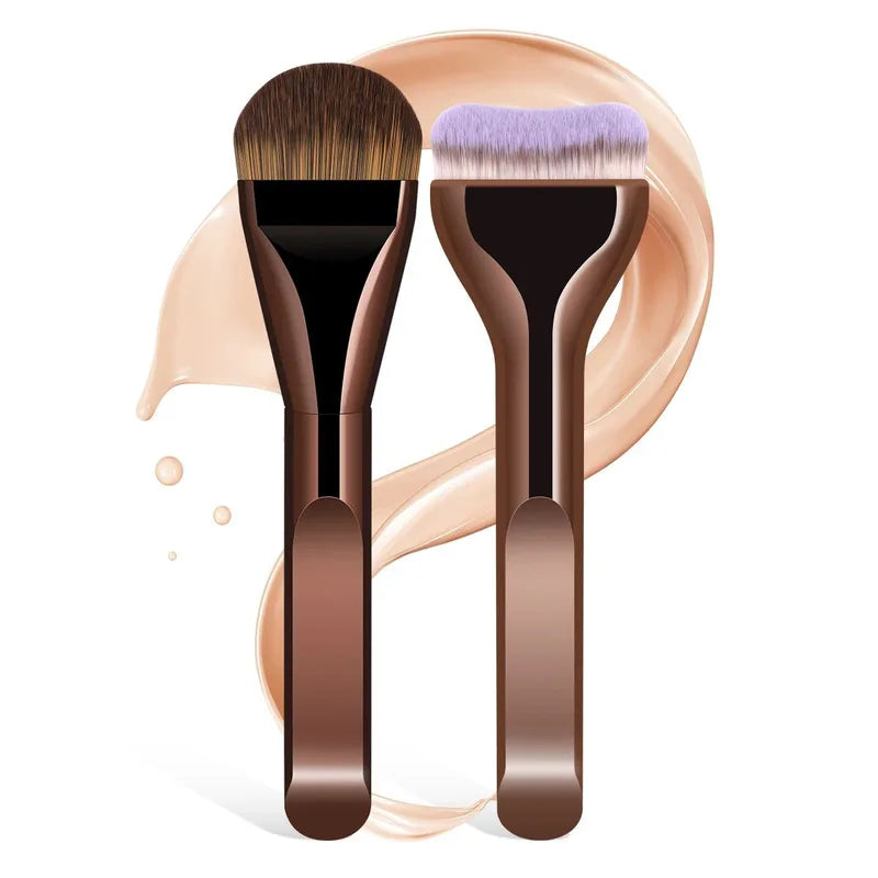Professional Foundation Makeup Brushes Set - Soft Dense Synthetic Hair for Liquid, Cream, Powder Blending