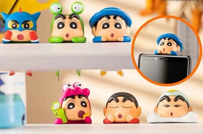 6pcs Anime Figure Blind Box Car Ornament Kawaii Cartoon Display Decor Toys