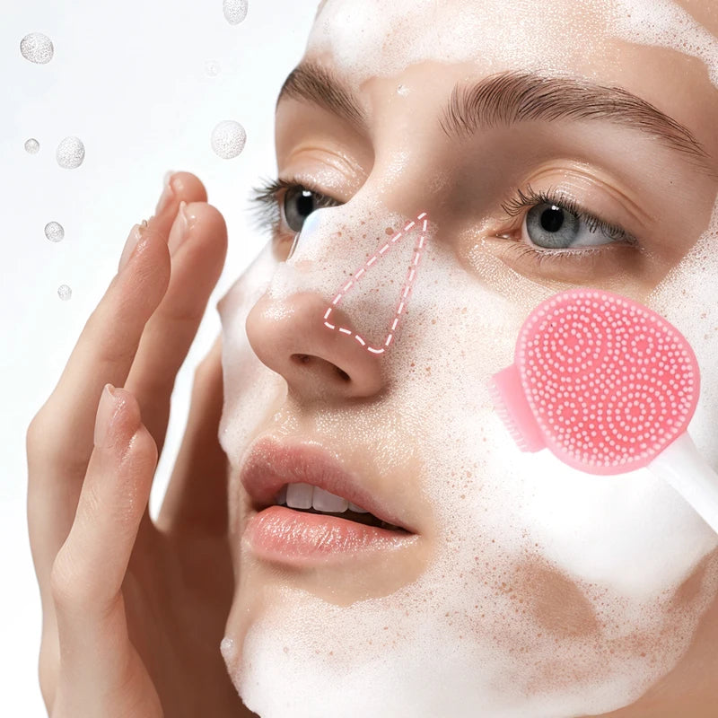 Facial Silicone Brush & Mask Applicator Set - 2-in-1 Spa Skincare Tool